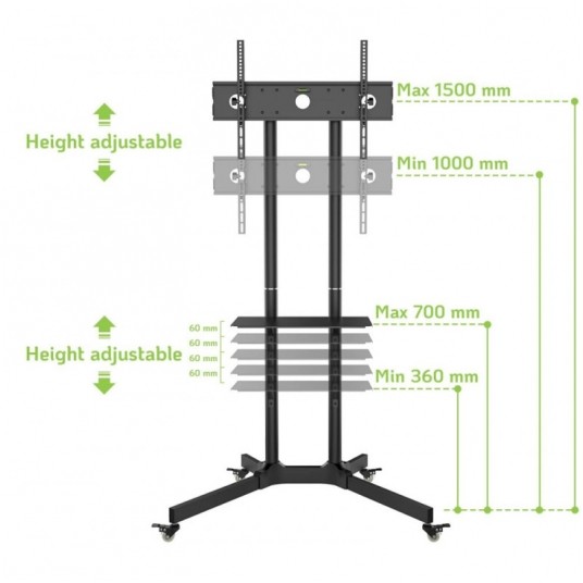 Mobilní TV stojan 30-65" do 60 kg - číslo fotografie 2